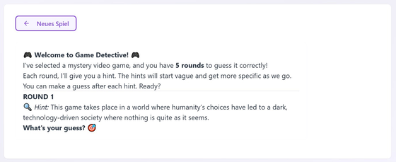 Erster Hinweis in einer Rollenspiel-Runde